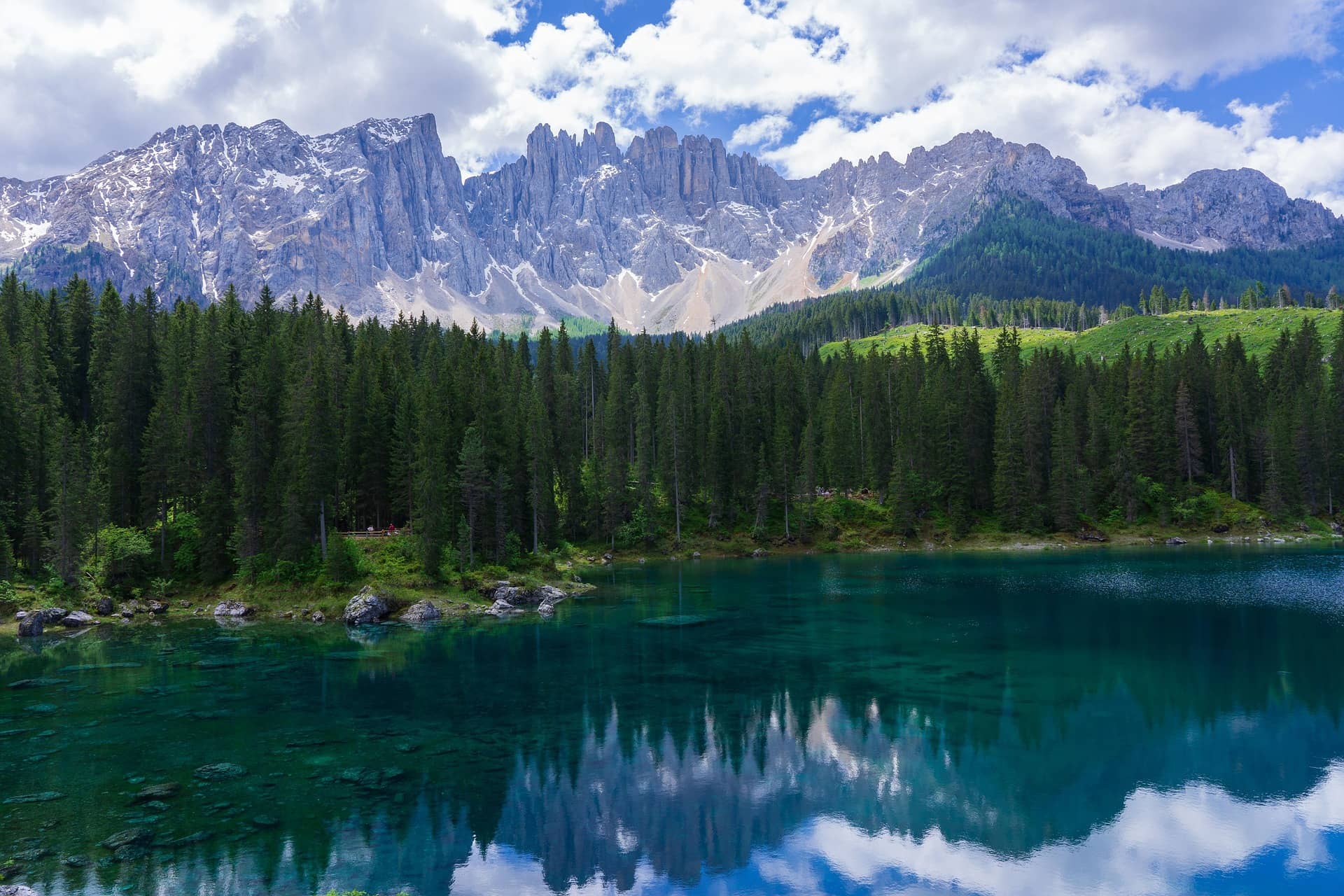 Karersee- Rosengarten – Dolomites Karersee- Rosengarten - Dolomites